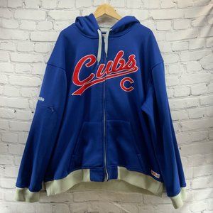 Chicago Cubs Sweatshirt Mens Sz XL Stitches Athletic Gear Full Zip  Blue